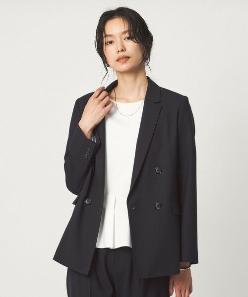 green label relaxing / グリーンレーベル リラクシング テーラードジャケット | ［size SHORT/TALLあり］カチリラ ダブル ジャケット ウォッシャブル ストレッチ | 詳細17