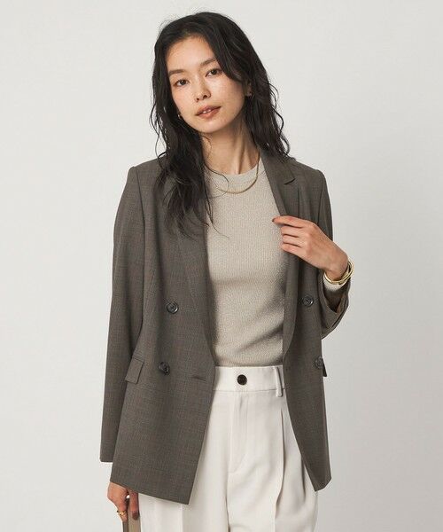 green label relaxing / グリーンレーベル リラクシング テーラードジャケット | ［size SHORT/TALLあり］カチリラ ダブル ジャケット ウォッシャブル ストレッチ | 詳細28