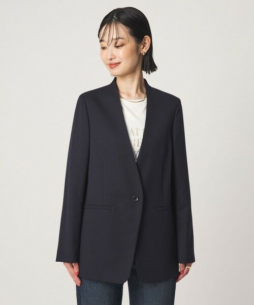 green label relaxing / グリーンレーベル リラクシング ノーカラージャケット | ［size SHORT/TALLあり］Greed グリード ノーラペル ジャケット ウォッシャブル | 詳細6