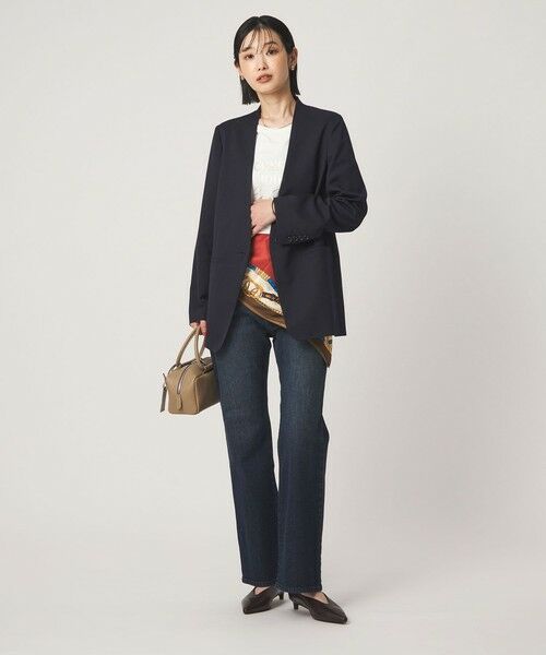 green label relaxing / グリーンレーベル リラクシング ノーカラージャケット | ［size SHORT/TALLあり］Greed グリード ノーラペル ジャケット ウォッシャブル | 詳細4