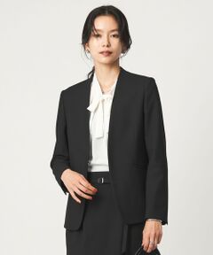 green label relaxing / グリーンレーベル リラクシング ノーカラージャケット | ［size SHORT/TALLあり］ライト ダブルクロス ノーラペル ジャケット