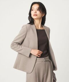 green label relaxing / グリーンレーベル リラクシング ノーカラージャケット | ［size SHORT/TALLあり］ライト ダブルクロス ノーラペル ジャケット