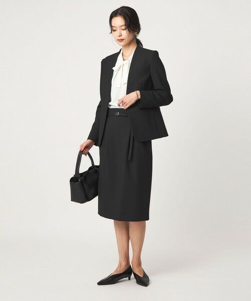 green label relaxing / グリーンレーベル リラクシング ノーカラージャケット | ［size SHORT/TALLあり］ライト ダブルクロス ノーラペル ジャケット | 詳細3
