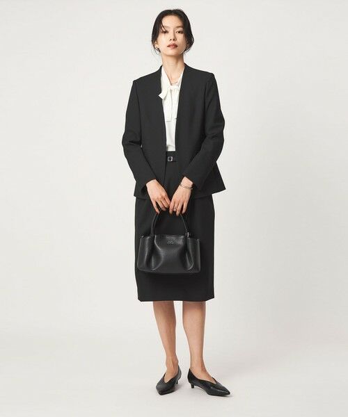green label relaxing / グリーンレーベル リラクシング ノーカラージャケット | ［size SHORT/TALLあり］ライト ダブルクロス ノーラペル ジャケット | 詳細4