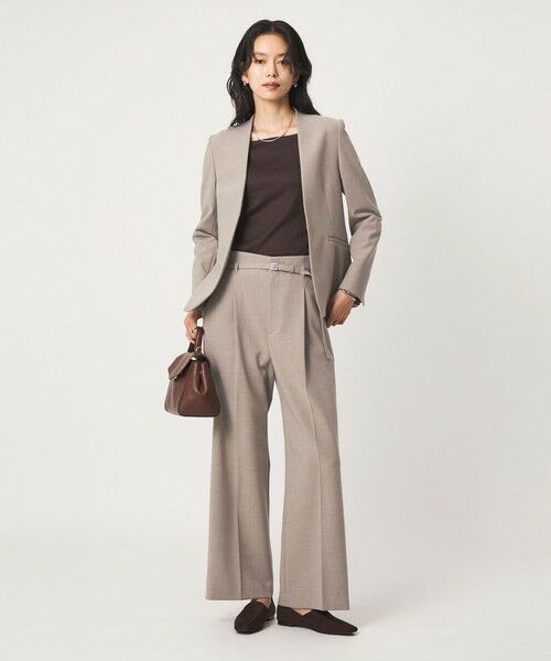 green label relaxing / グリーンレーベル リラクシング ノーカラージャケット | ［size SHORT/TALLあり］ライト ダブルクロス ノーラペル ジャケット | 詳細16
