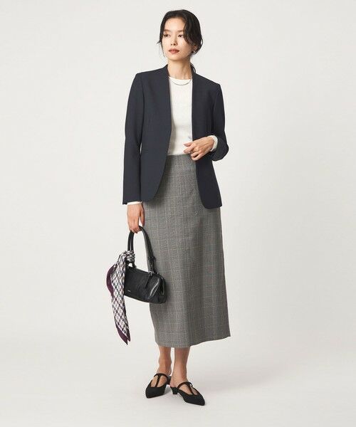 green label relaxing / グリーンレーベル リラクシング ノーカラージャケット | ［size SHORT/TALLあり］ライト ダブルクロス ノーラペル ジャケット | 詳細28