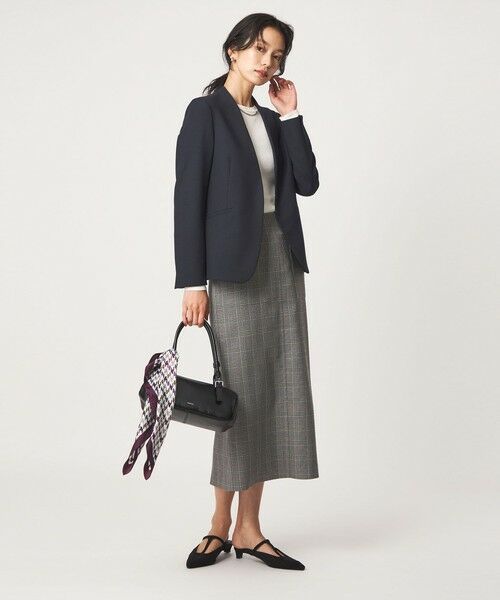 green label relaxing / グリーンレーベル リラクシング ノーカラージャケット | ［size SHORT/TALLあり］ライト ダブルクロス ノーラペル ジャケット | 詳細29