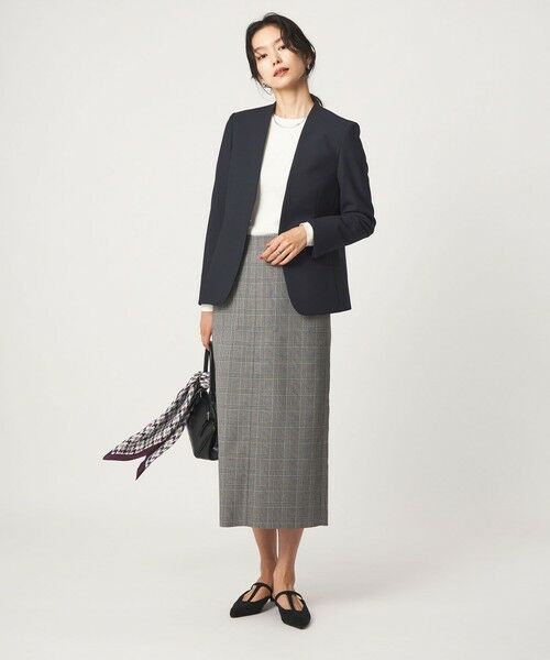 green label relaxing / グリーンレーベル リラクシング ノーカラージャケット | ［size SHORT/TALLあり］ライト ダブルクロス ノーラペル ジャケット | 詳細30