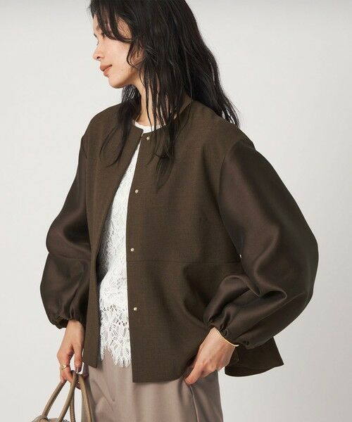 green label relaxing / グリーンレーベル リラクシング ノーカラージャケット | ［size SHORTあり］fleurie(フルリー) フォルム ジャケット | 詳細10