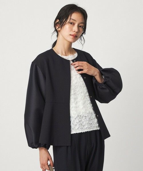 green label relaxing / グリーンレーベル リラクシング ノーカラージャケット | ［size SHORTあり］fleurie(フルリー) フォルム ジャケット | 詳細26