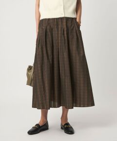 green label relaxing / グリーンレーベル リラクシング ロング・マキシ丈スカート | チェック タック フレア スカート