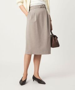 green label relaxing / グリーンレーベル リラクシング ミニ・ひざ丈スカート | ［size SHORT/TALLあり］ライト ダブルクロス タイトスカート