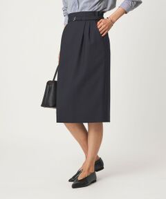 green label relaxing / グリーンレーベル リラクシング ミニ・ひざ丈スカート | ［size SHORT/TALLあり］ライト ダブルクロス タイトスカート