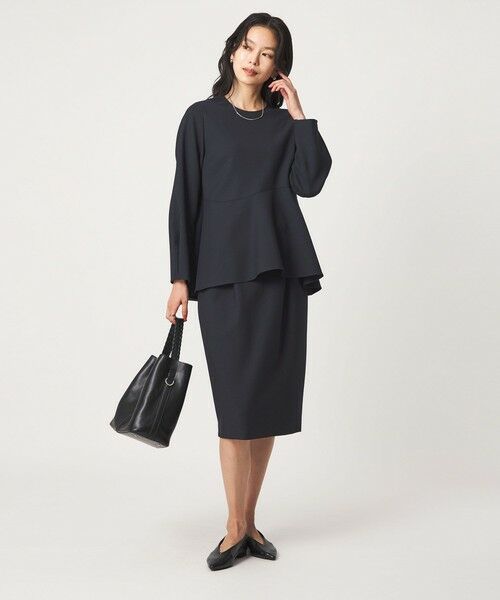 green label relaxing / グリーンレーベル リラクシング ミニ・ひざ丈スカート | ［size SHORT/TALLあり］ライト ダブルクロス タイトスカート | 詳細19