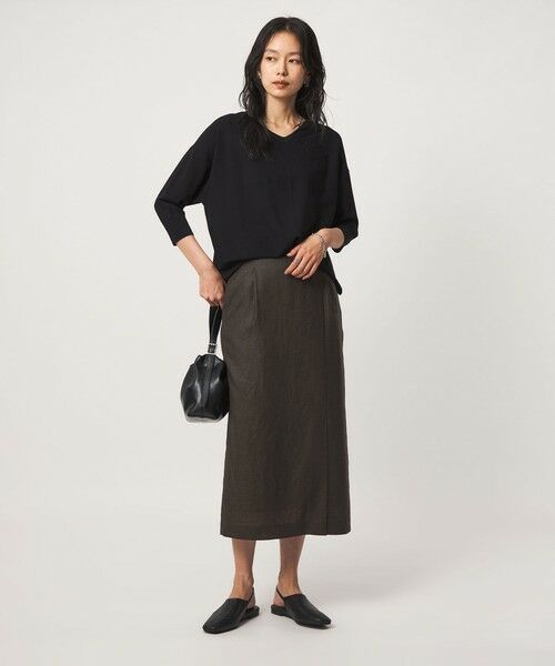 green label relaxing / グリーンレーベル リラクシング ロング・マキシ丈スカート | ［size SHORTあり］トリアセ スリット タイト スカート UVカット 通気性 | 詳細2