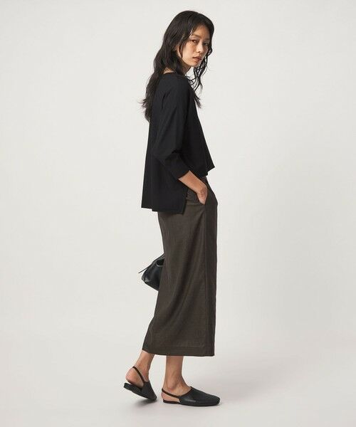 green label relaxing / グリーンレーベル リラクシング ロング・マキシ丈スカート | ［size SHORTあり］トリアセ スリット タイト スカート UVカット 通気性 | 詳細3