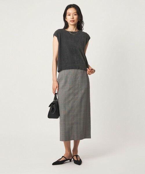 green label relaxing / グリーンレーベル リラクシング ロング・マキシ丈スカート | Daily Chic Iライン スリム スカート ストレッチ | 詳細8