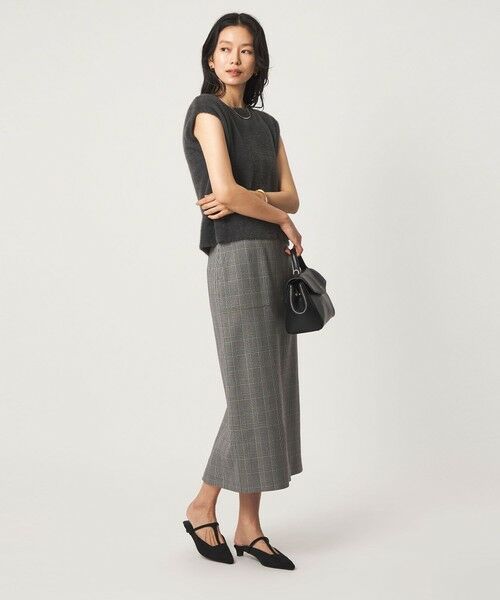 green label relaxing / グリーンレーベル リラクシング ロング・マキシ丈スカート | Daily Chic Iライン スリム スカート ストレッチ | 詳細9