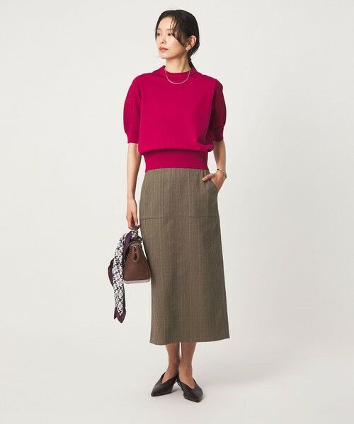 green label relaxing / グリーンレーベル リラクシング ロング・マキシ丈スカート | Daily Chic Iライン スリム スカート ストレッチ | 詳細20