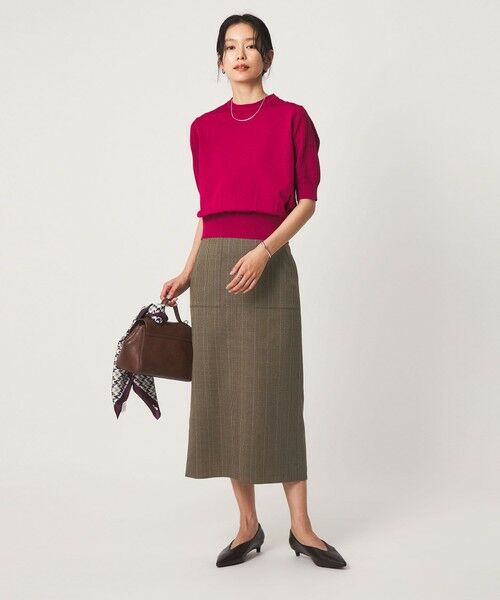 green label relaxing / グリーンレーベル リラクシング ロング・マキシ丈スカート | Daily Chic Iライン スリム スカート ストレッチ | 詳細21