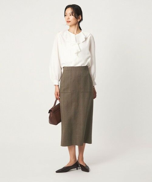 green label relaxing / グリーンレーベル リラクシング ロング・マキシ丈スカート | Daily Chic Iライン スリム スカート ストレッチ | 詳細22