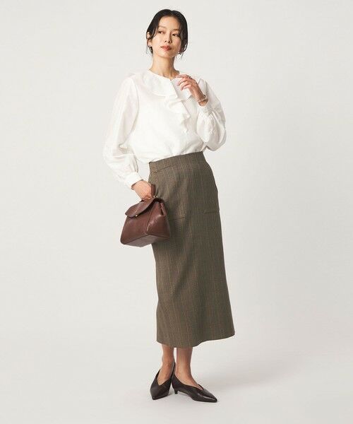 green label relaxing / グリーンレーベル リラクシング ロング・マキシ丈スカート | Daily Chic Iライン スリム スカート ストレッチ | 詳細23