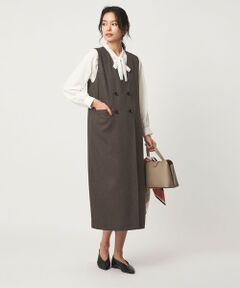 green label relaxing / グリーンレーベル リラクシング ロング・マキシ丈ワンピース | ネップツイル ジャンパースカート マシンウォッシャブル