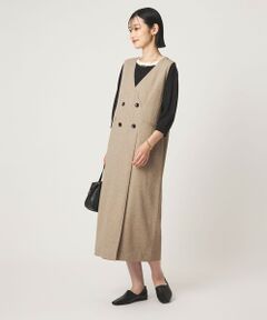 green label relaxing / グリーンレーベル リラクシング ロング・マキシ丈ワンピース | ネップツイル ジャンパースカート マシンウォッシャブル
