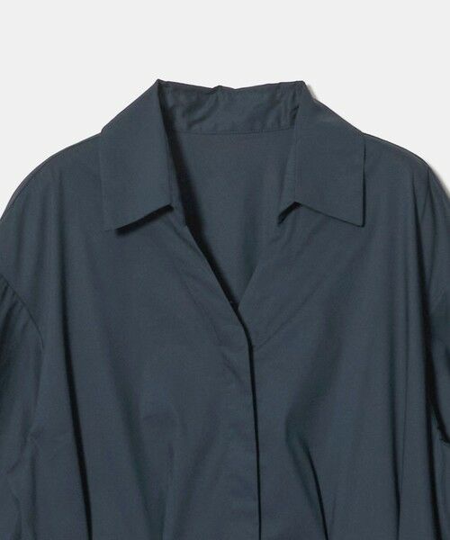 green label relaxing / グリーンレーベル リラクシング ロング・マキシ丈ワンピース | ［size SHORTあり］シャツ襟 フィット＆フレア タック 5分袖 ワンピース | 詳細18