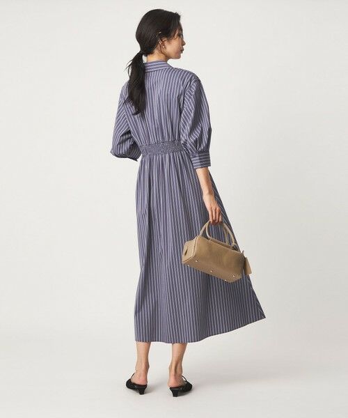 green label relaxing / グリーンレーベル リラクシング ロング・マキシ丈ワンピース | ［size SHORTあり］シャツ襟 フィット＆フレア タック 5分袖 ワンピース | 詳細28