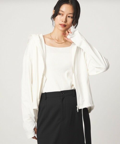 green label relaxing / グリーンレーベル リラクシング パーカー | 【WEB限定】＜at ease＞ドロスト カットソー パーカー  UVカット 接触冷感 遮熱 | 詳細5