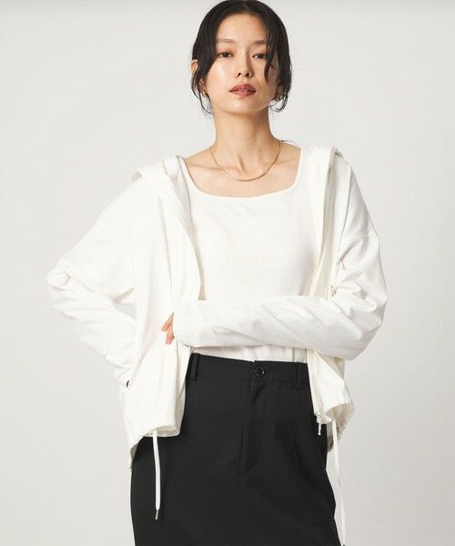 green label relaxing / グリーンレーベル リラクシング パーカー | 【WEB限定】＜at ease＞ドロスト カットソー パーカー  UVカット 接触冷感 遮熱 | 詳細7