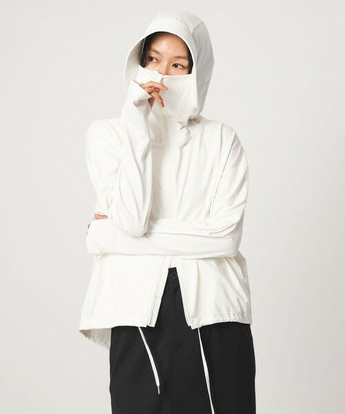 green label relaxing / グリーンレーベル リラクシング パーカー | 【WEB限定】＜at ease＞ドロスト カットソー パーカー  UVカット 接触冷感 遮熱（WHITE）