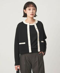 green label relaxing / グリーンレーベル リラクシング カーディガン・ボレロ | フォルム ノーカラー ニット カーディガン