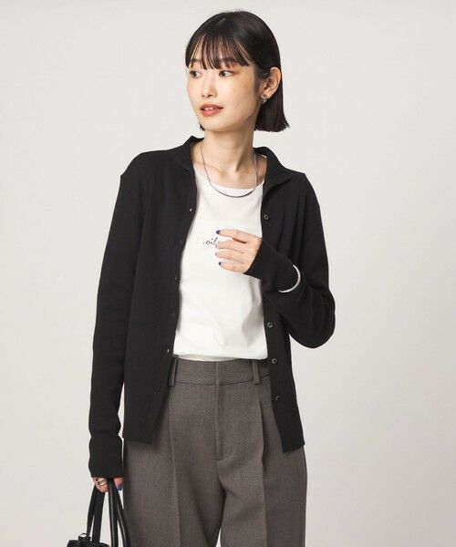 green label relaxing / グリーンレーベル リラクシング カーディガン・ボレロ | ＜1_OF MINE＞2WAYネック ニット カーディガン マシンウォッシャブル | 詳細11