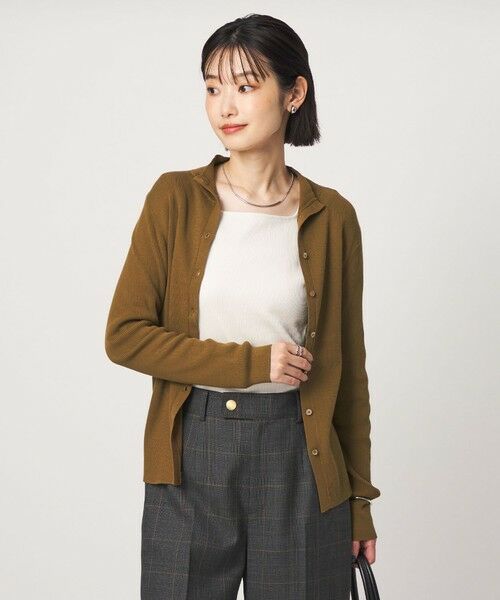 green label relaxing / グリーンレーベル リラクシング カーディガン・ボレロ | ＜1_OF MINE＞2WAYネック ニット カーディガン マシンウォッシャブル | 詳細17