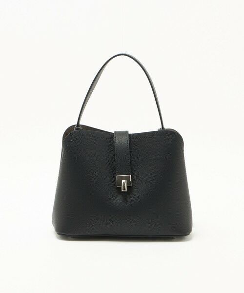 green label relaxing / グリーンレーベル リラクシング ショルダーバッグ | 配色ラウンドカット ショルダーバッグ（BLACK）