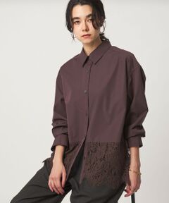 green label relaxing / グリーンレーベル リラクシング シャツ・ブラウス | レース ドッキング シャツ