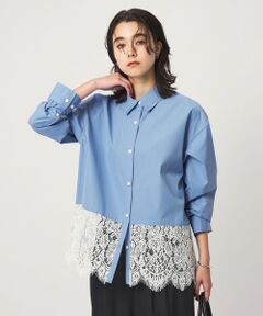 green label relaxing / グリーンレーベル リラクシング シャツ・ブラウス | レース ドッキング シャツ