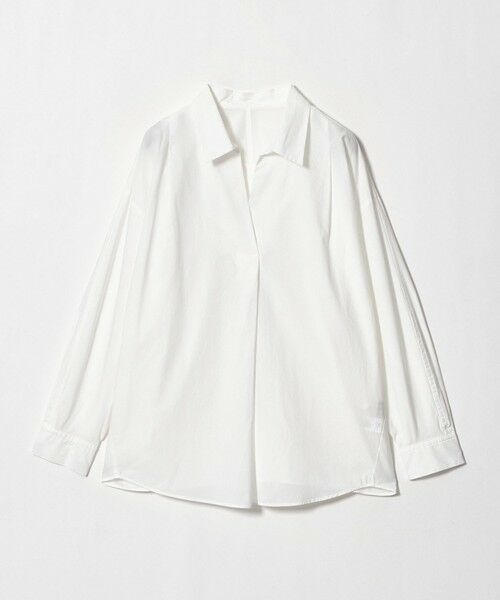 green label relaxing / グリーンレーベル リラクシング シャツ・ブラウス | スキッパー ドルマン シャツ（OFF WHITE）
