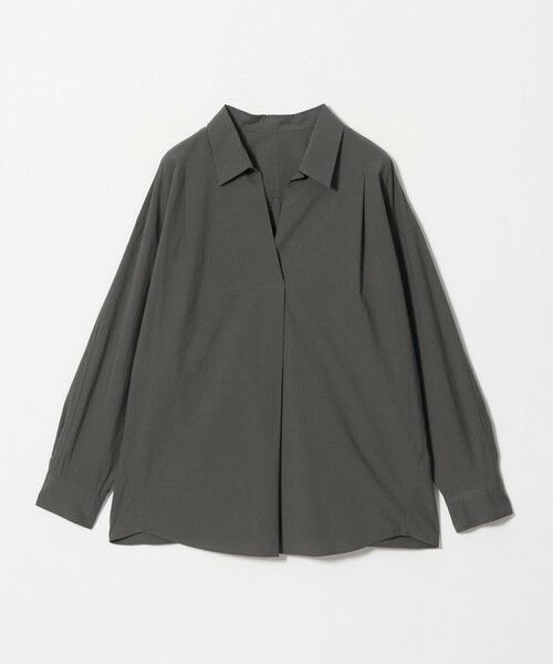 green label relaxing / グリーンレーベル リラクシング シャツ・ブラウス | スキッパー ドルマン シャツ（DK.GRAY）