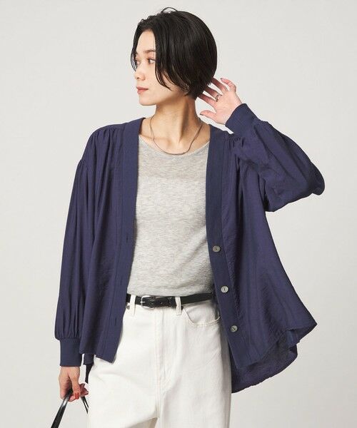 green label relaxing / グリーンレーベル リラクシング シャツ・ブラウス | R/NY カーディガン ブラウス(NAVY)
