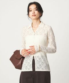 green label relaxing / グリーンレーベル リラクシング カットソー | レース スキッパー カットソー