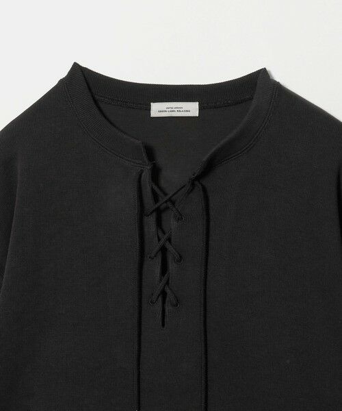 green label relaxing / グリーンレーベル リラクシング カットソー | 【WEB限定】＜at ease＞ダブルフェイス レースアップ プルオーバー カットソー | 詳細1