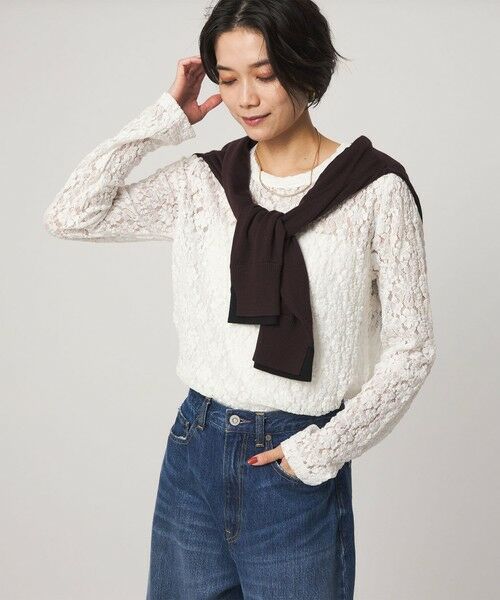 green label relaxing / グリーンレーベル リラクシング カットソー | 【WEB限定】＜at ease＞レース プルオーバー カットソー | 詳細2
