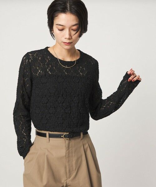green label relaxing / グリーンレーベル リラクシング カットソー | 【WEB限定】＜at ease＞レース プルオーバー カットソー | 詳細7