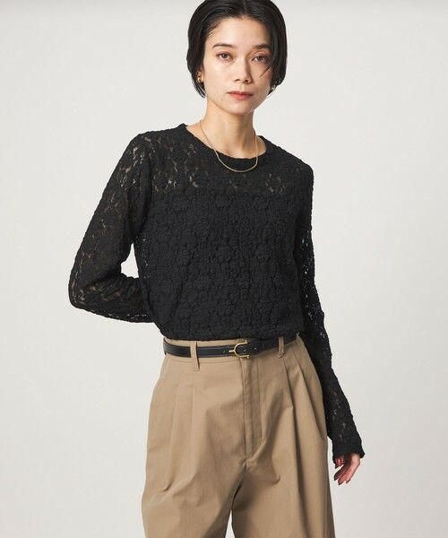 green label relaxing / グリーンレーベル リラクシング カットソー | 【WEB限定】＜at ease＞レース プルオーバー カットソー | 詳細8