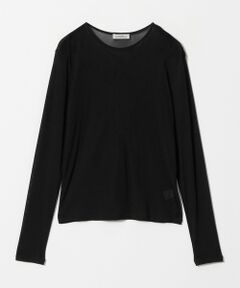 green label relaxing / グリーンレーベル リラクシング カットソー | チュール シアー クルーネック プルオーバー カットソー