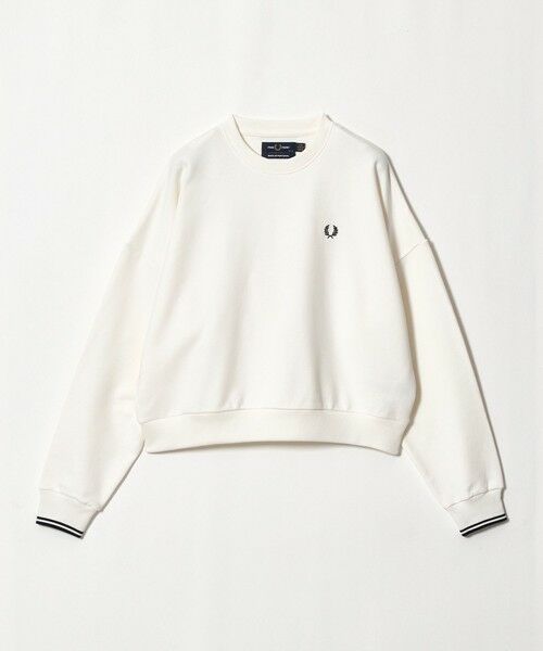 green label relaxing / グリーンレーベル リラクシング スウェット | 【別注】＜FRED PERRY＞クルーネック ショート スウェット（OFF WHITE）