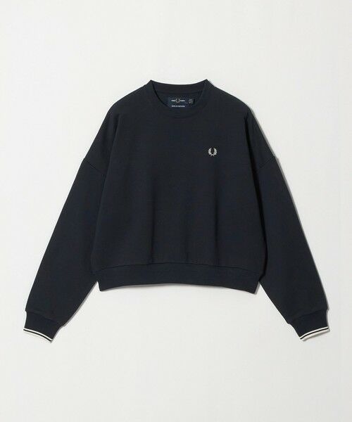 green label relaxing / グリーンレーベル リラクシング スウェット | 【別注】＜FRED PERRY＞クルーネック ショート スウェット（NAVY）